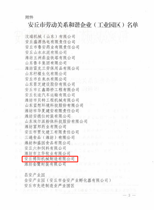 祝贺门徒娱乐被评为“安丘市劳动关系和谐企业”